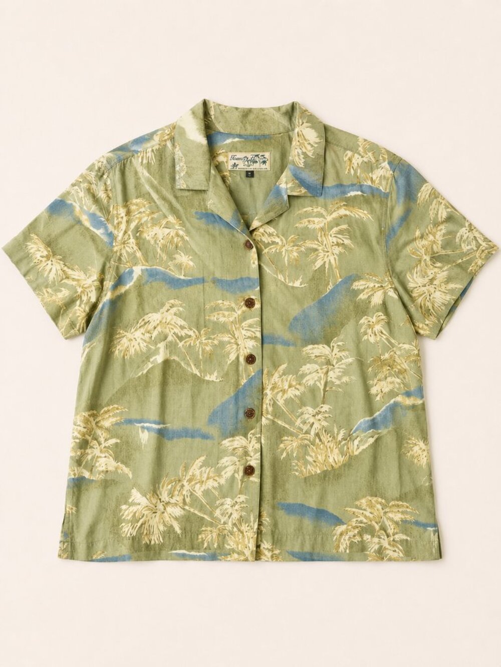 Vintage Havana Jack’s Café Rayon Tropical Hawaiian Print Button Shirt Ladies XL